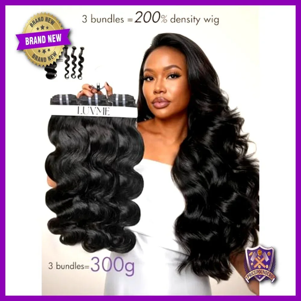Virgin Brazilian Hair Extensions 18 20 22 Inch Body Wave 3 Pack - Picture 5 of 6